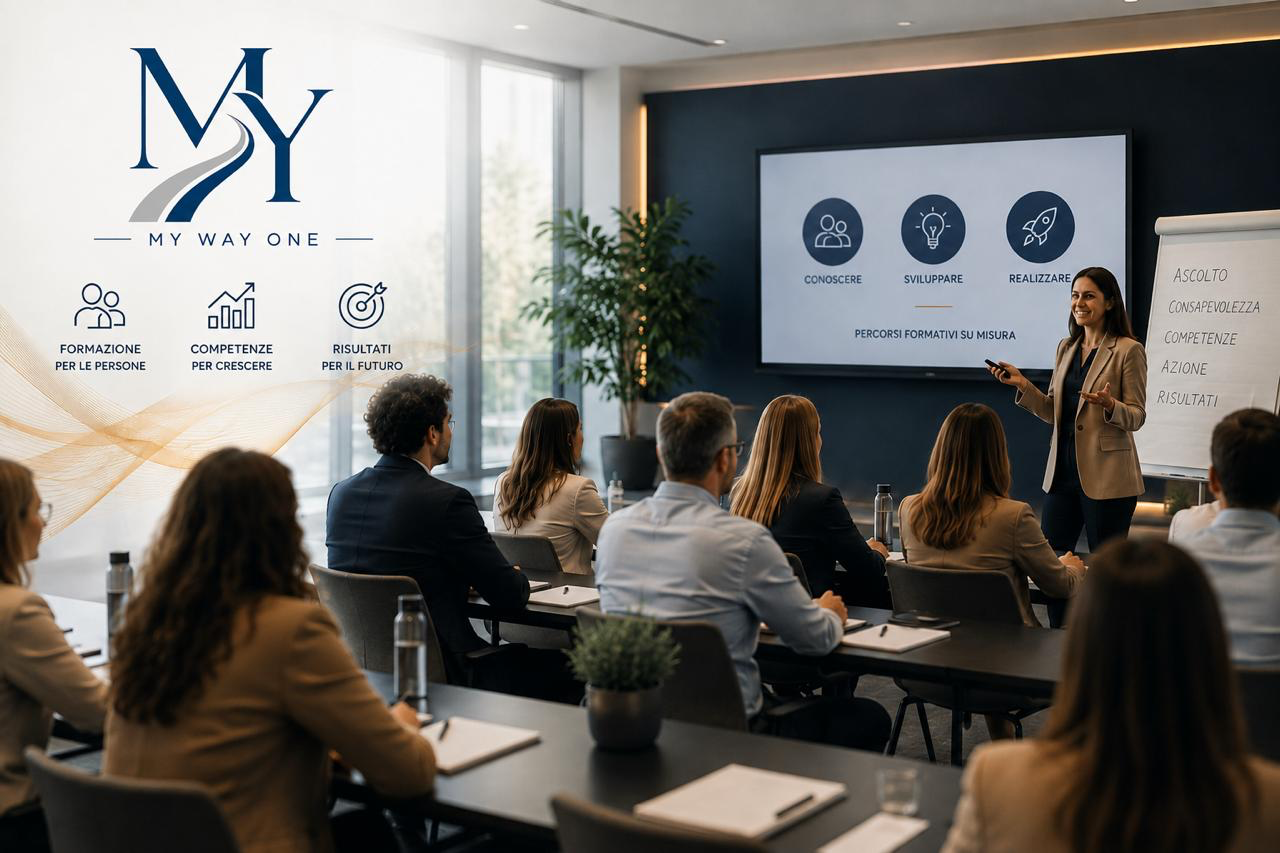 Aula di formazione My Way Training: conoscere, sviluppare, realizzare