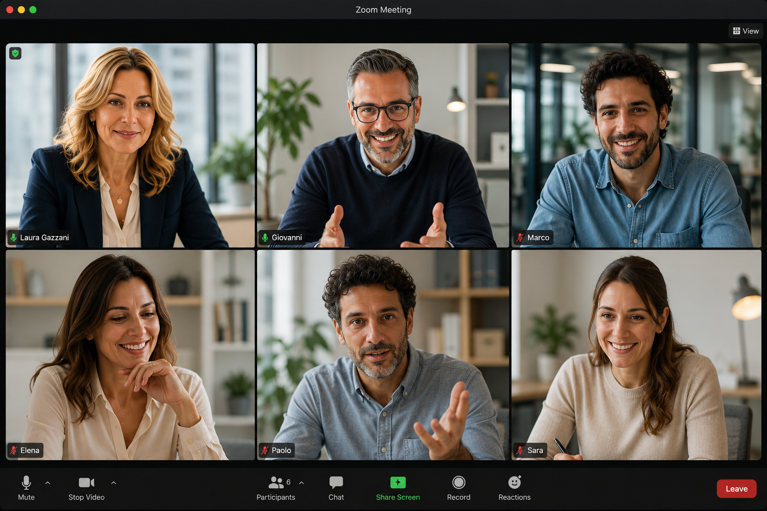 Sessione di formazione in videoriumione